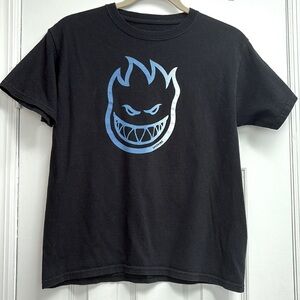 Spitfire Youth Boys Short Sleeve Black 100% Cotton Bighead Fade T-Shirt Size L !